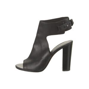 Vince Cutout Leather Heeled Sandal - 38 - Black